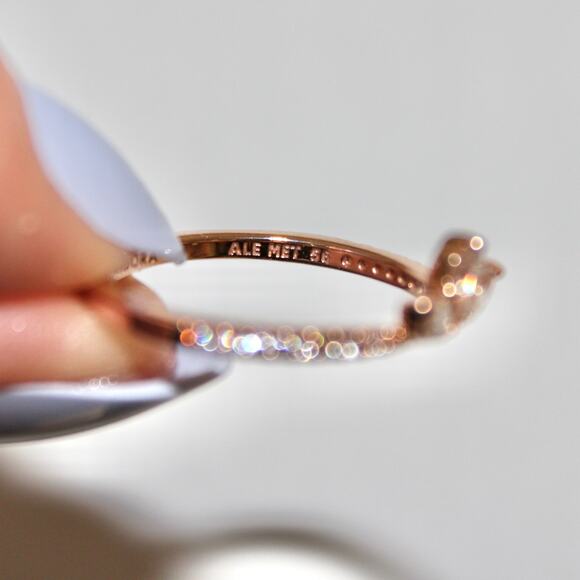 Pandora Sparkling Herbarium Cluster Ring Rose Gold Plated Size 56 (7.5) - Picture 11 of 16